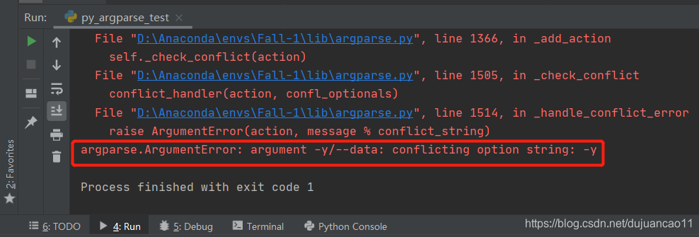 Argparse Silencing Duplicate Arguments in Python - pythonargs -argparse.ArgumentError: argument -y/–data