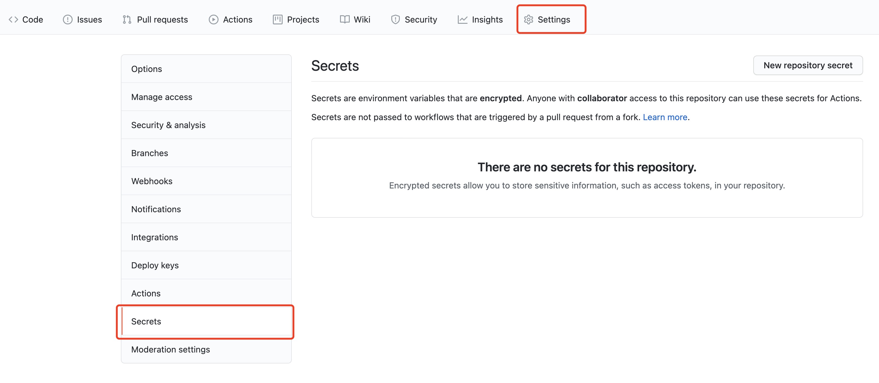 github Secrets