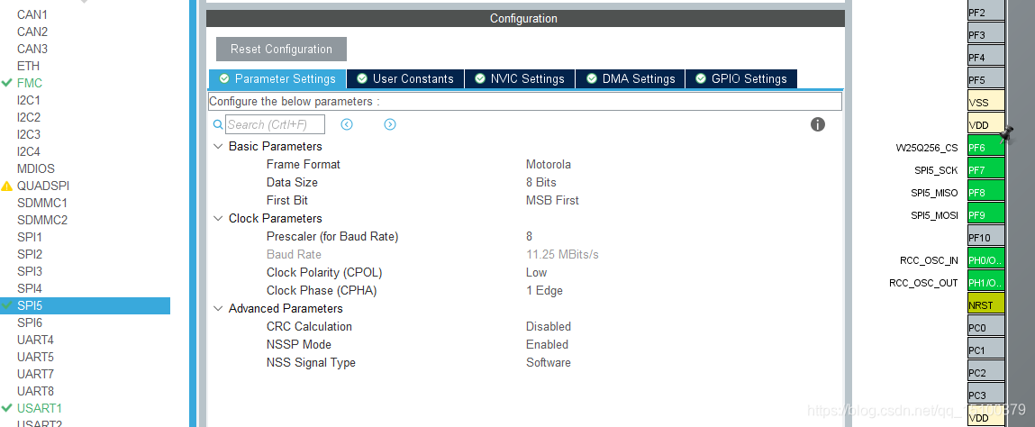 STM32CubeMX NorFlash SPI配置