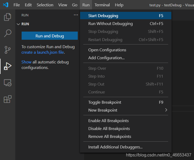 VScode下调试Python代码演示:Debugging以及单步前进Step Into_vscode step into-CSDN博客