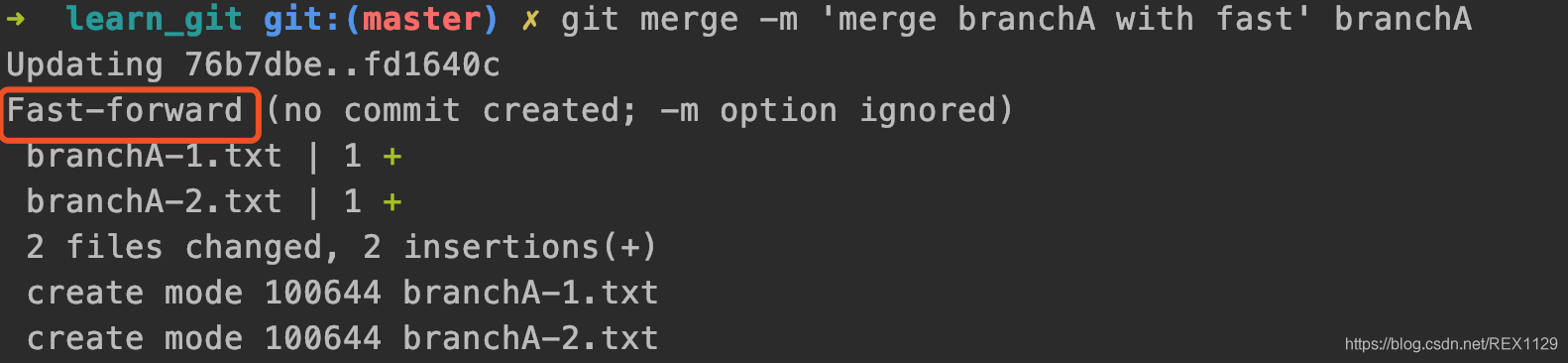 Fast-forward会忽略-m参数