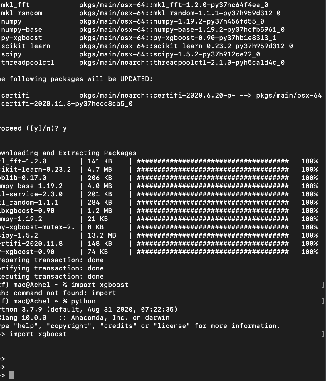 XGBoostError: XGBoost Library (libxgboost.dylib) could not be loaded ...