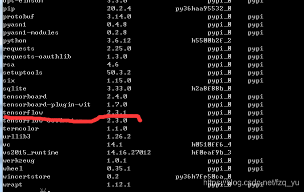 Conda TensorFlow Tensorflow Fzq Rain CSDN