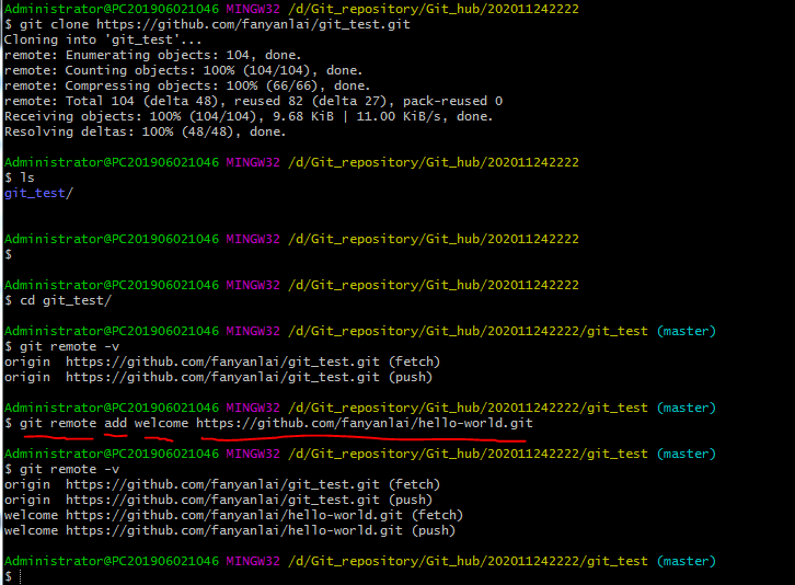 git 添加远程仓库_git关联远程仓库命令