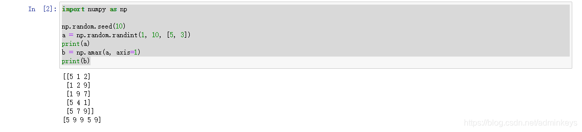 Numpy中np.max(即np.amax)的用法-CSDN博客