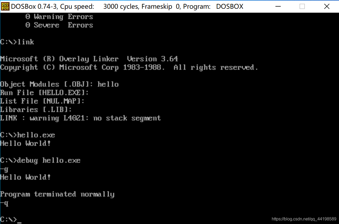 Windows下DOSbox的使用,及编写一个简单的Hello World_完整的dosbox-CSDN博客