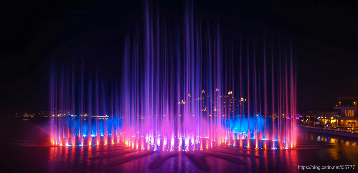 海水喷泉-中科水景设计的迪拜棕榈岛音乐喷泉创吉尼斯记录