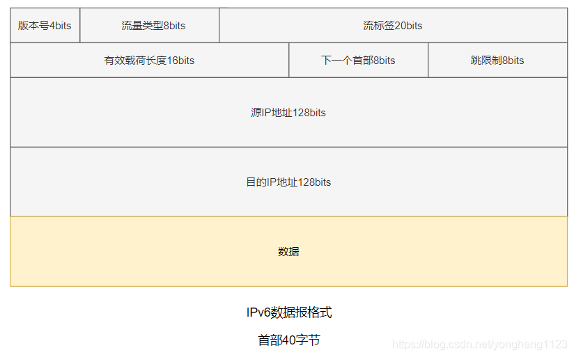 IPv6数据报格式