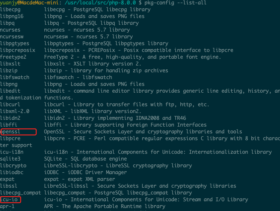 Mac下源码安装PHP的pkg-config相关的问题_no Package 'icu-uc' Found-CSDN博客