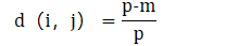 d（i，j）=