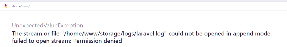 Laravel Exception: The stream or file could not be opened: failed to open  stream: Permission denied – TecAdmin