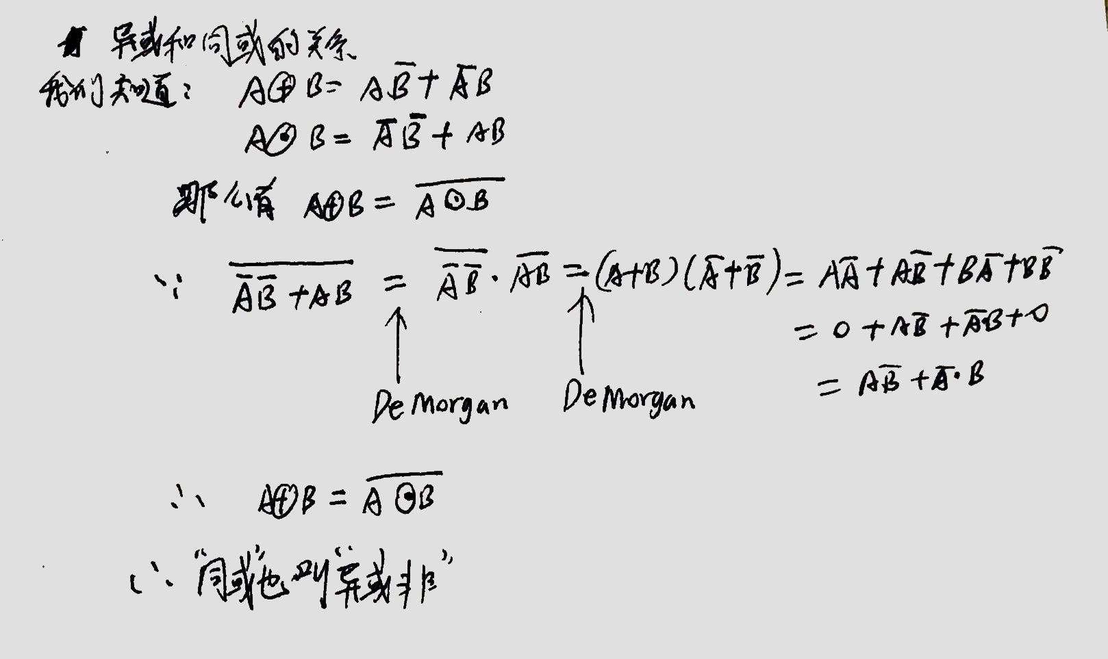 同或和异或的关系