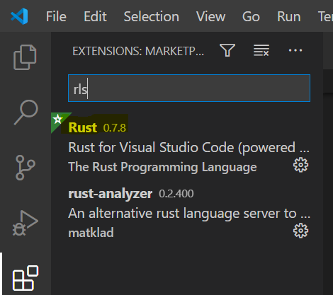 VS code部署RUST运行环境 