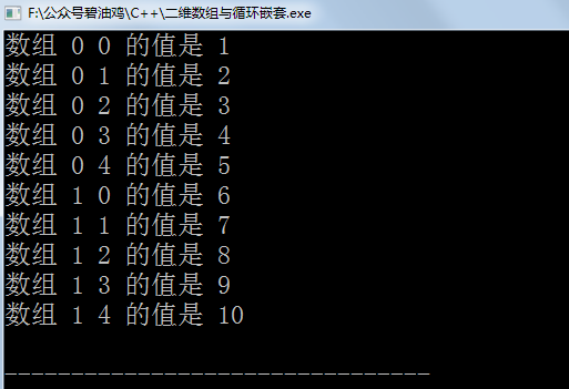 《零基础看得懂的C++入门教程 》——（8）搞定二维数组与循环嵌套