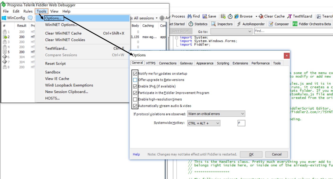 Options General下的东西一般不用变