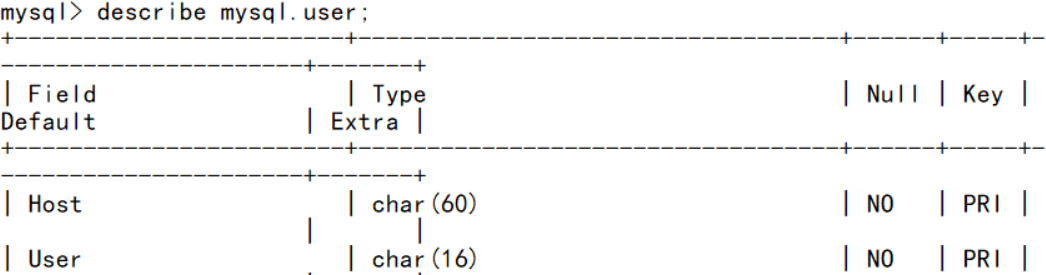 describe mysql.user;