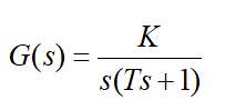 ![这里写图片描述](http://latex.codecogs.com/png.latex?%5Clarge%20G%28s%29%20=%20%5Cfrac%7BK%7D%7Bs%28Ts+1%29%7得到