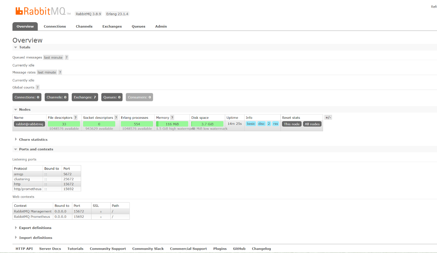 docker 安装rabbitmq 3.8.9