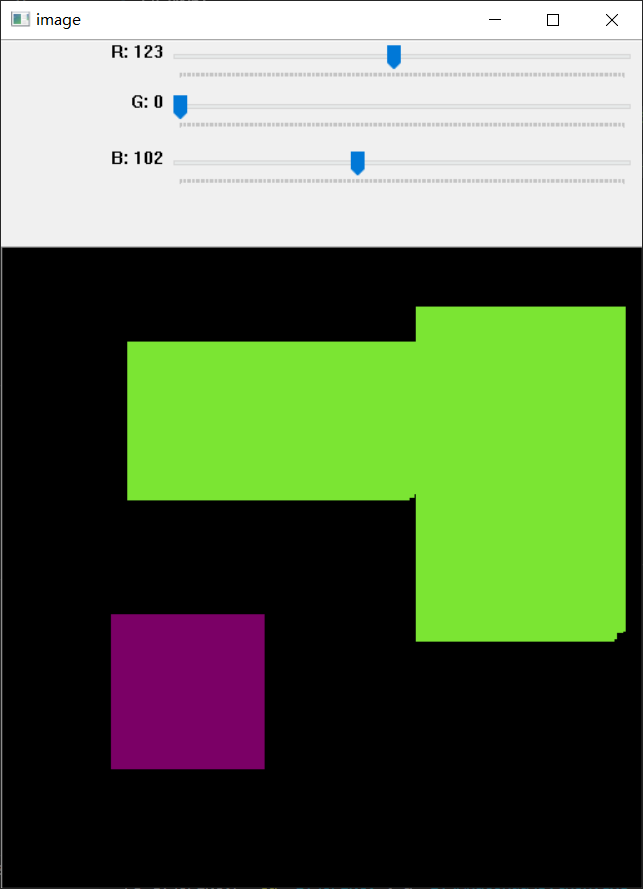 pythonopencv制作调色板及绘制矩形