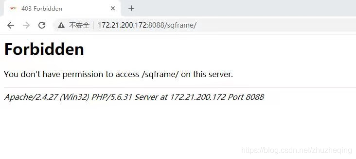 Write Access Forbidden 局域网IP访问出现Forbidden You don‘t have permission to access * on this server ...