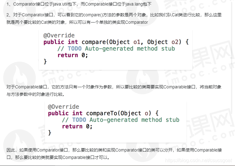Java集合排序二:Comparable接口;compareTo()方法;Comparator接口和Comparable接口比较 ...