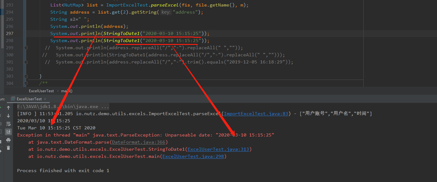 Exception in thread “main“ java.text.ParseException Unparseable date
