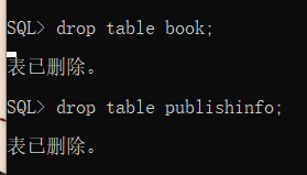 Delete the BOOK table and PUBLISHINFO table