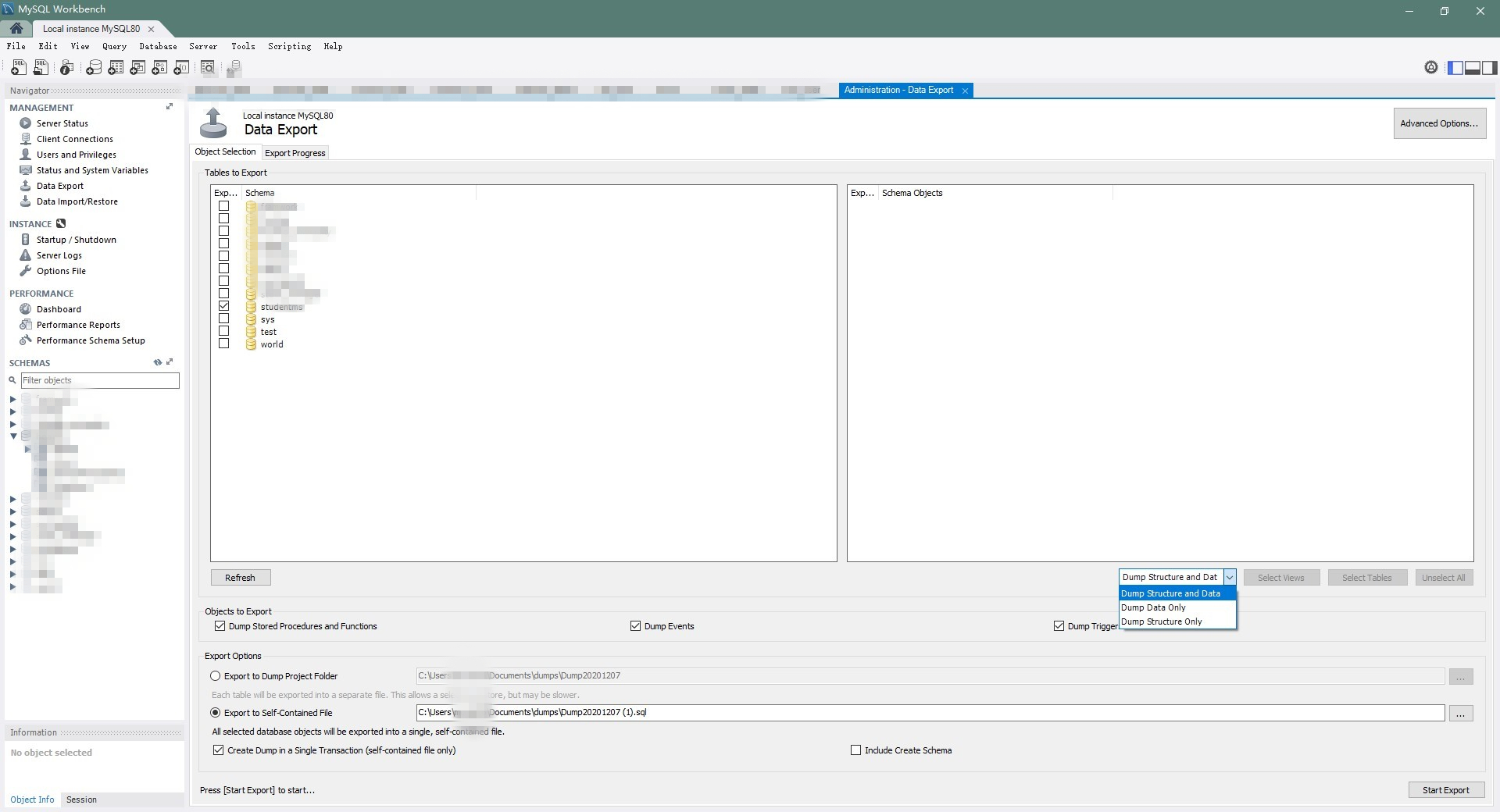 使用mysql workbench 如何导出数据库 包括数据