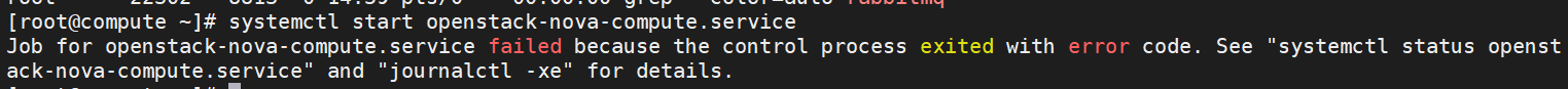 nova-compute服务起不来