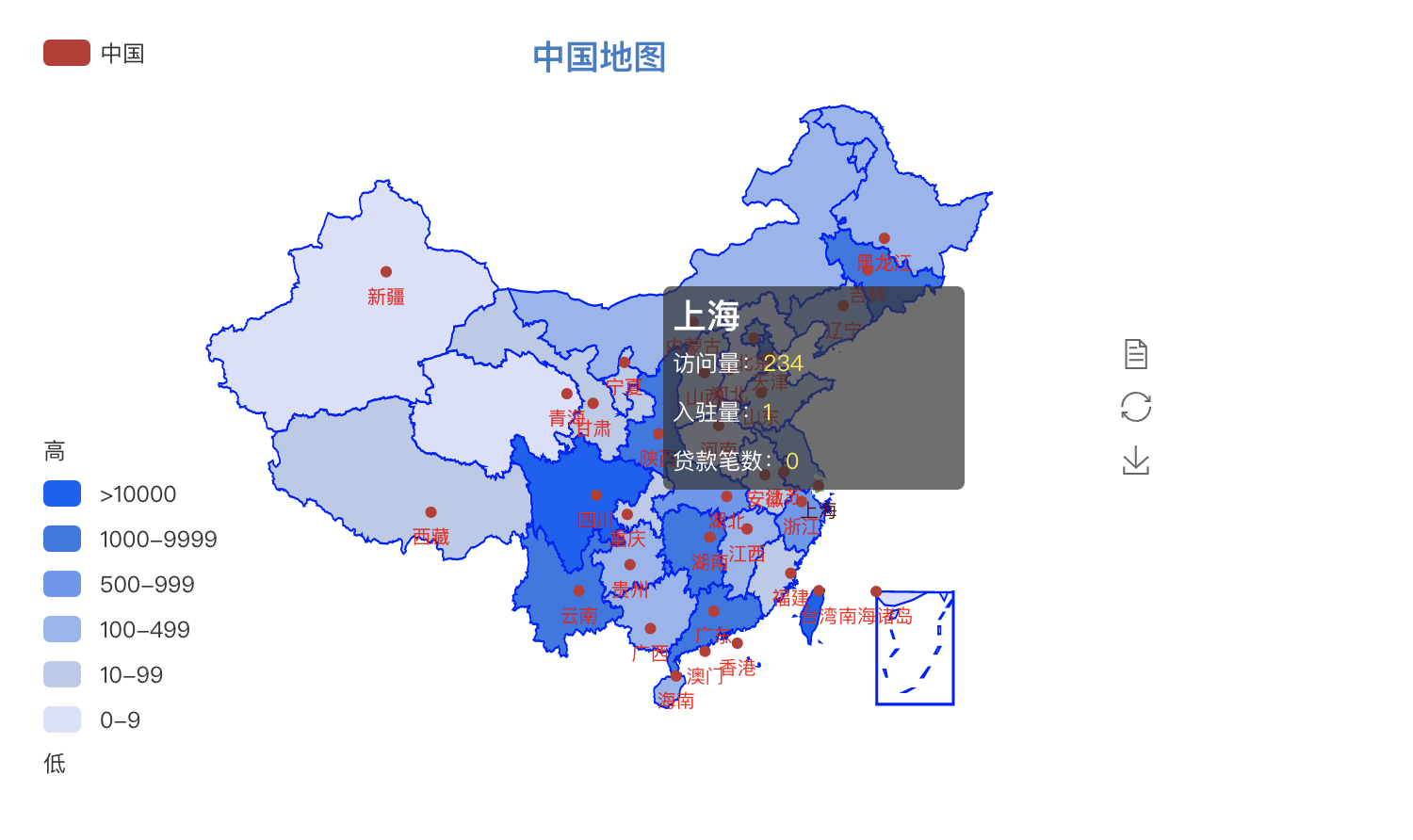 ppt地图数据分布图制作图片