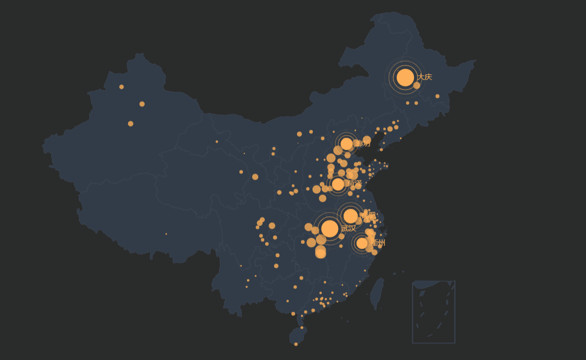 vue搭配echarts做地图散点效果以及飞机迁徙图