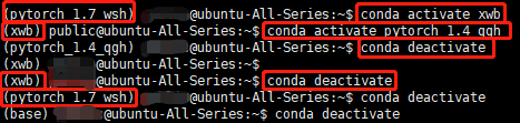 conda env list