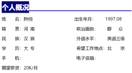 个人基本信息