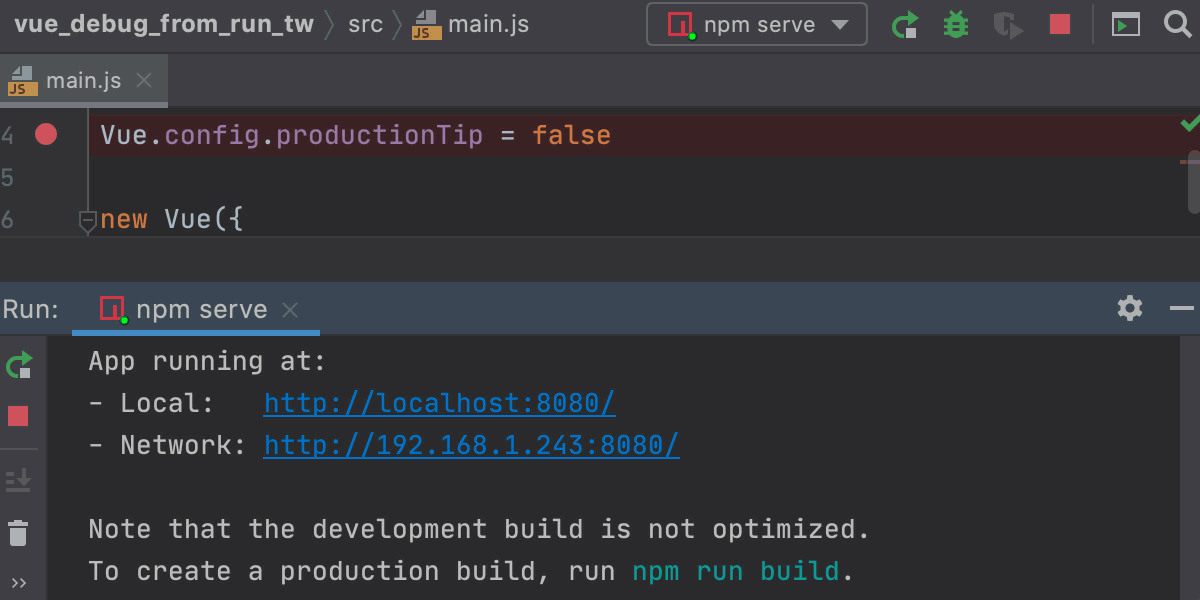WebStorm调试