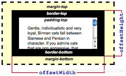 offsetWidth/offsetHeight