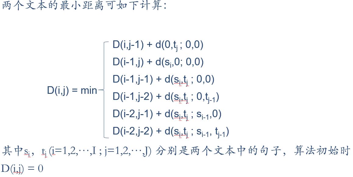 Gale和Church的句对齐算法