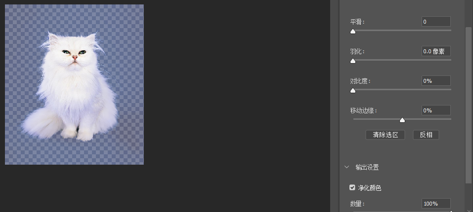 ps选择并遮住抠图