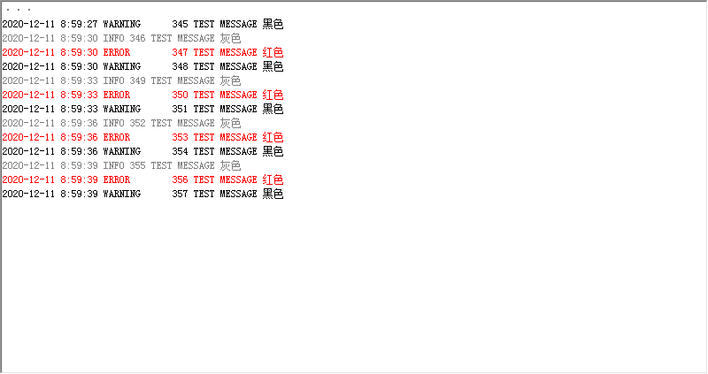 RichTextBox删除前面的行，同时保证后面各行的颜色不变。附:滚动条永远显示最新内容方式