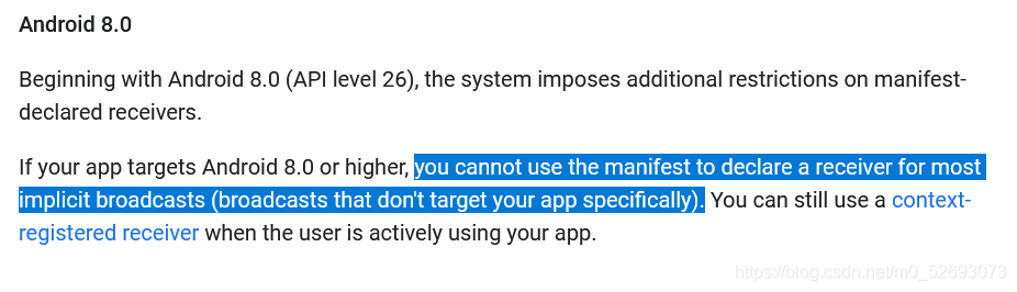 Android8 1静态注册接收自定义广播 M0 的博客 程序员宅基地 Android8 1静态广播 程序员宅基地 Android8 1静态注册接收自定义广播 M0 的博客 程序员宅基地 Android8 1静态广播 程序员宅基地
