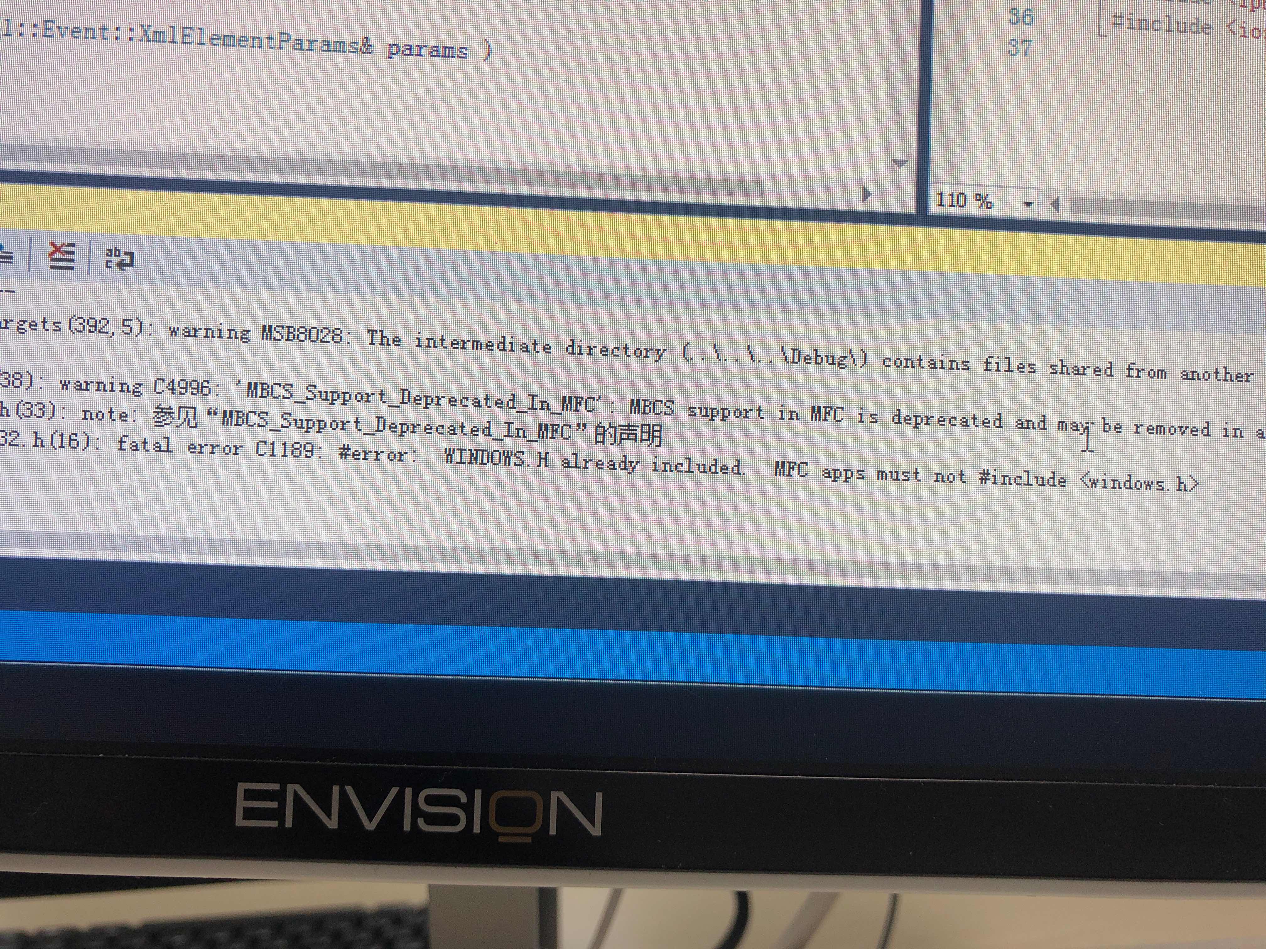 VS2015 Error C1189：Windows. h already included. MFC apps must not #include ＜windows.h＞