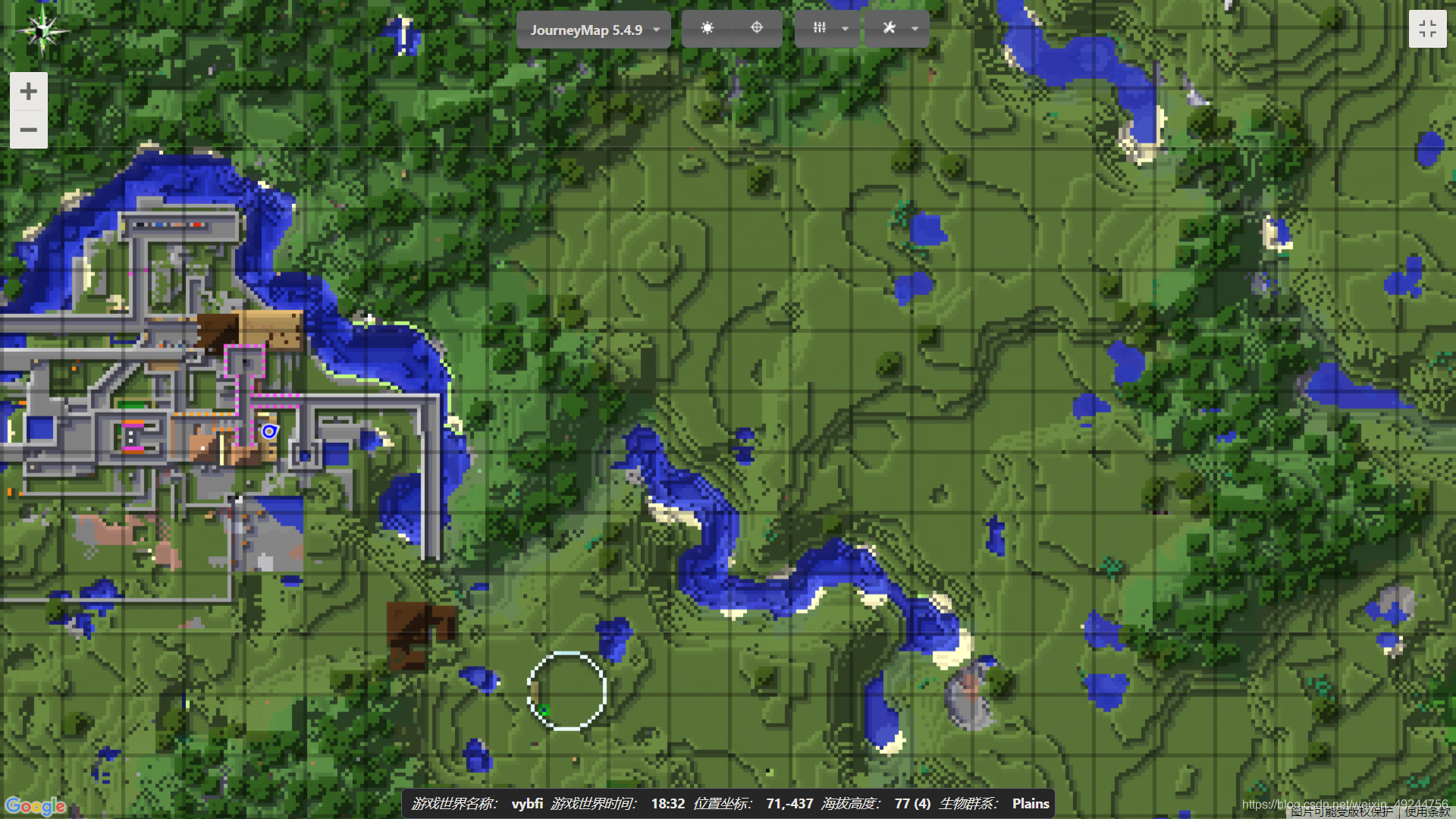 来我们服务器玩呀 这是我们minecraft服务器的地图