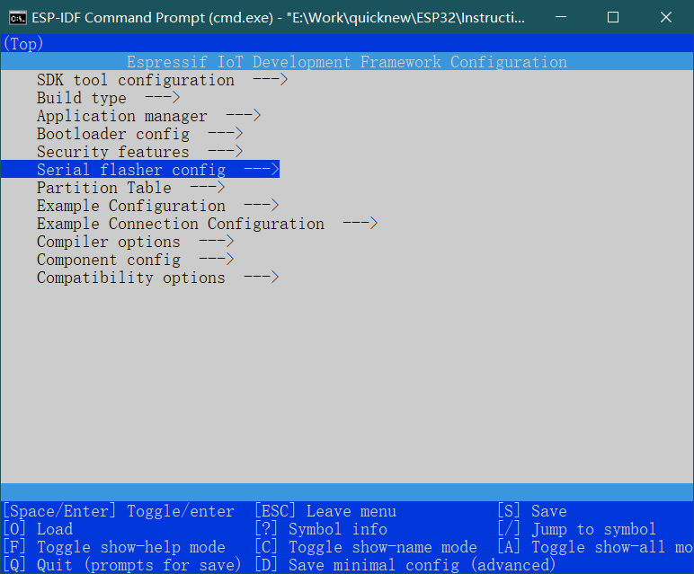 Serial flasher config