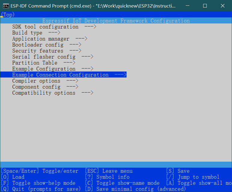 Example Connection Configuration