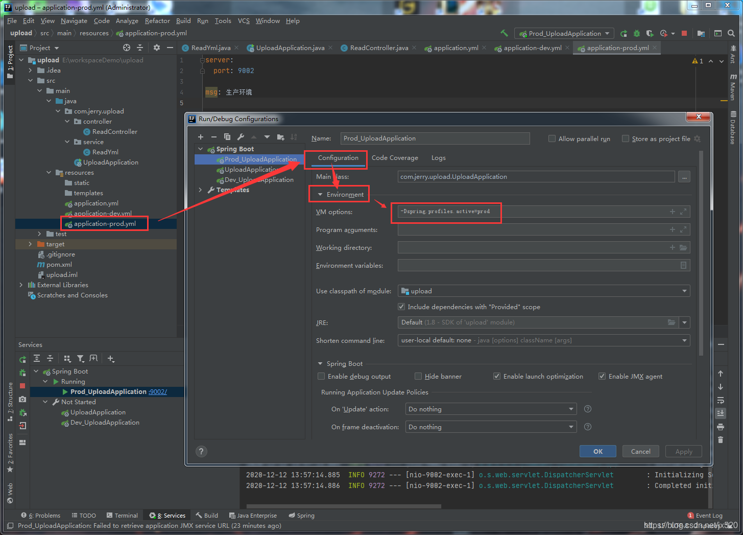 IntelliJ IDEA 配置SpringBoot项目 启动环境_idea --spring.profiles.active=prod-CSDN博客