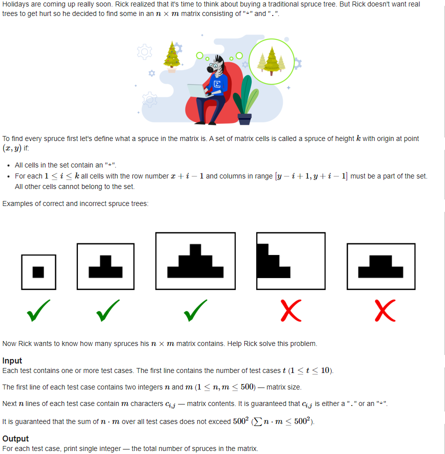 CodeForces-1461B-Find the Spruce