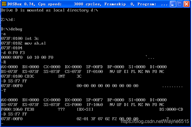 Dos汇编练习(5)——debug指令篇_汇编语言g命令-CSDN博客