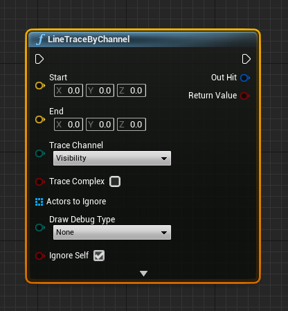 蓝图中的LineTraceByChannel节点