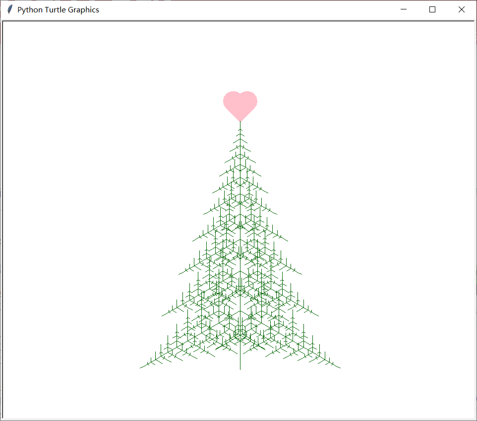 python绘制爱心圣诞树