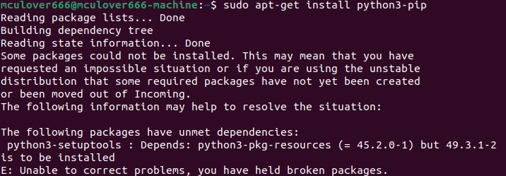 ubuntu pip3 install